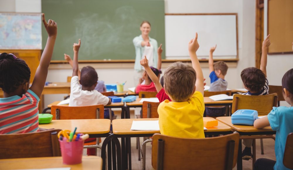 Pupils Raising Their Hands During Class