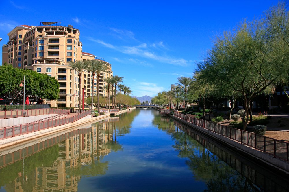 The Arizona Canal In Scottsdale Az
