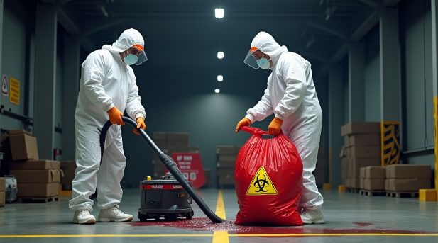 OSHA compliance for biohazard cleanup